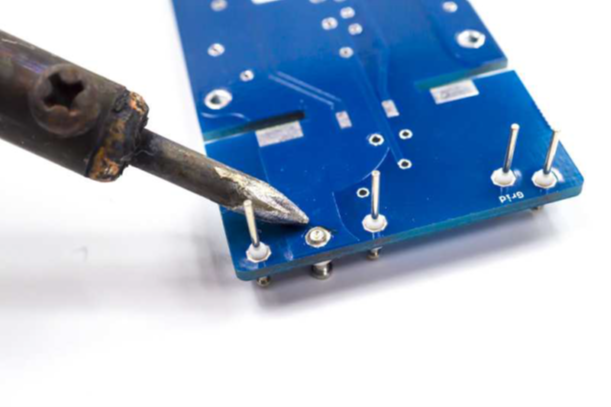 FD turret soldered flush from the component side.